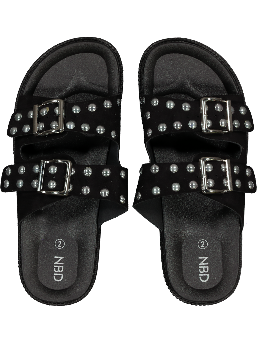 Studded Chic Sliders Sandals