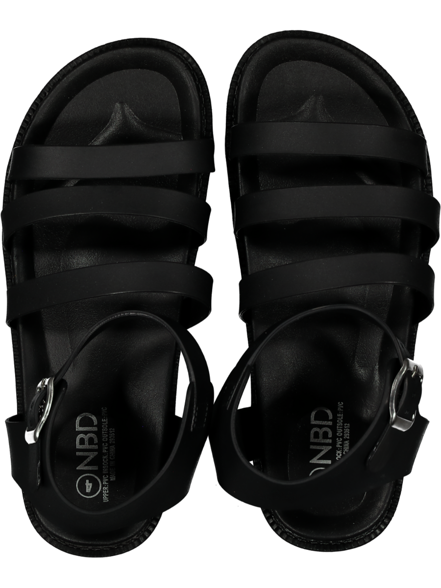 Chunky Sole Black Strappy Sandals (2)