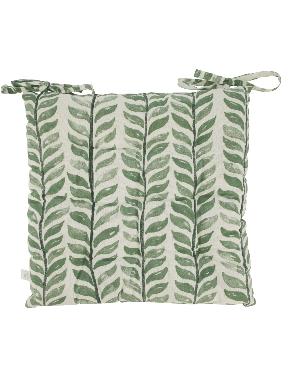 Leafy Outdoor Chair Pad With Strings