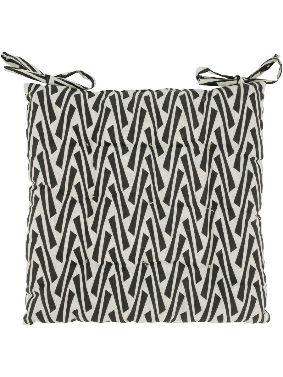 Striped Outdoor Chair Pad With Strings