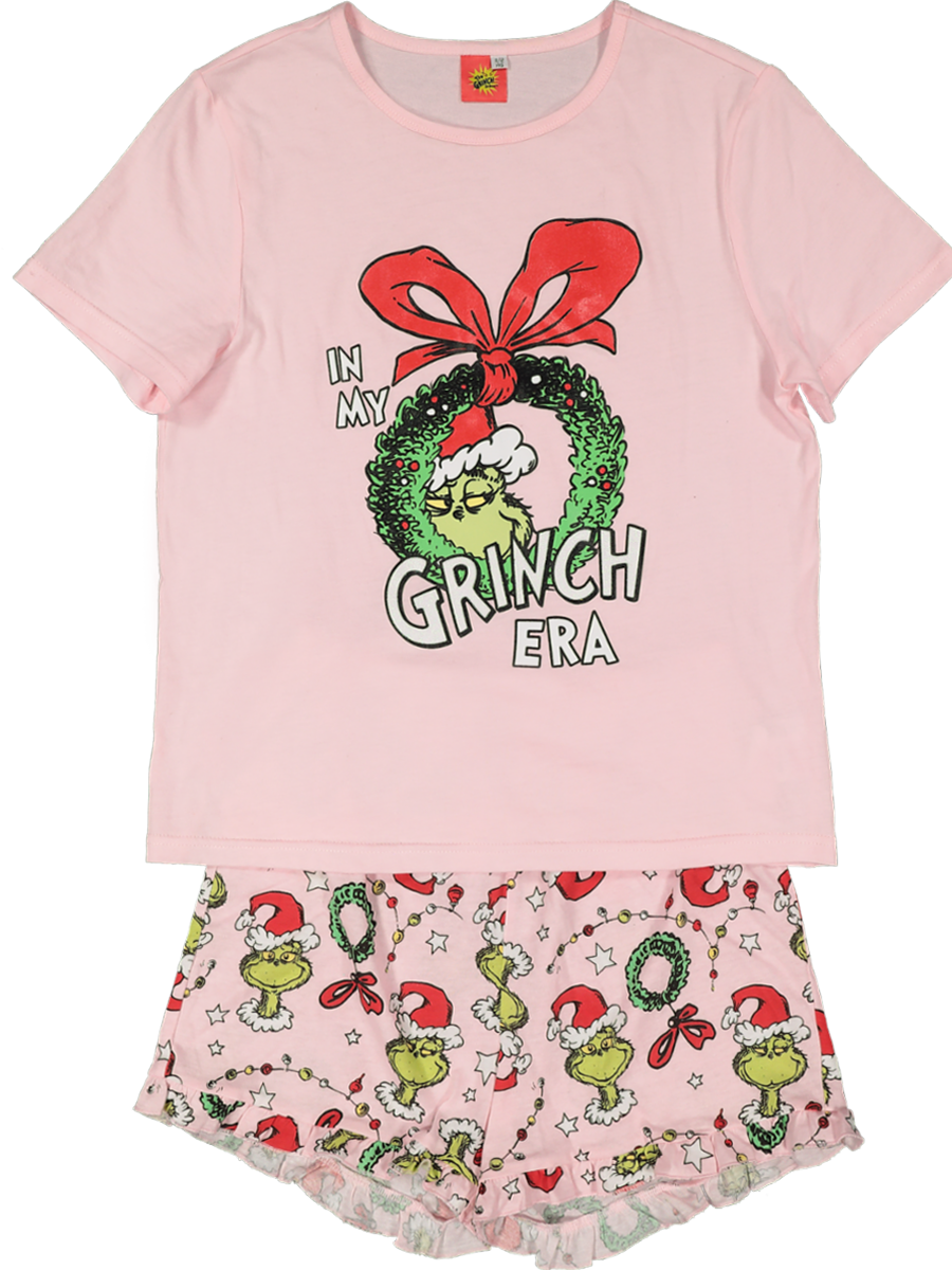 Top And Shorts Grinch Pyjama Set