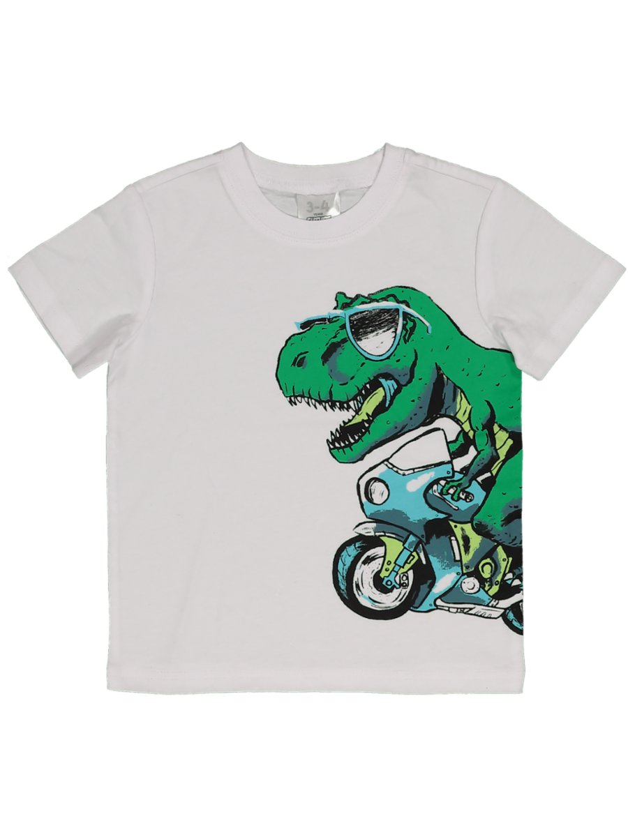 White Dino Graphic T-Shirt