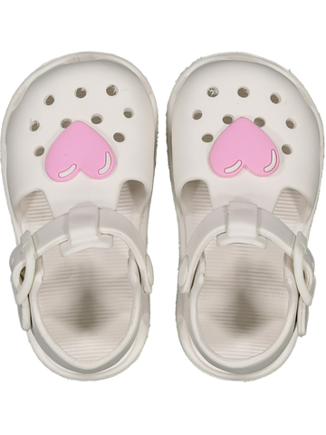 White Strapped Moulded Sandals
