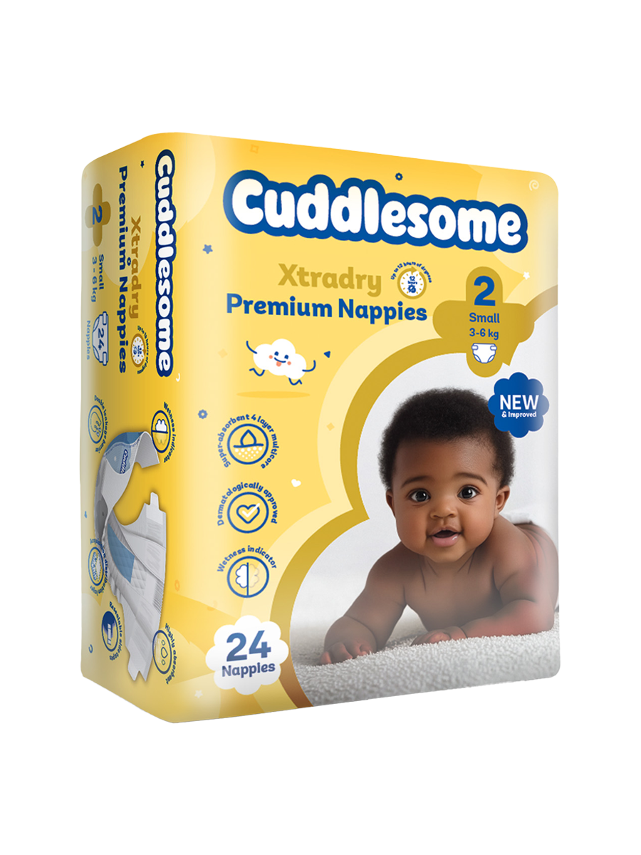 Cuddlesome Xtra Dry Premium size 2 small Nappies 24s