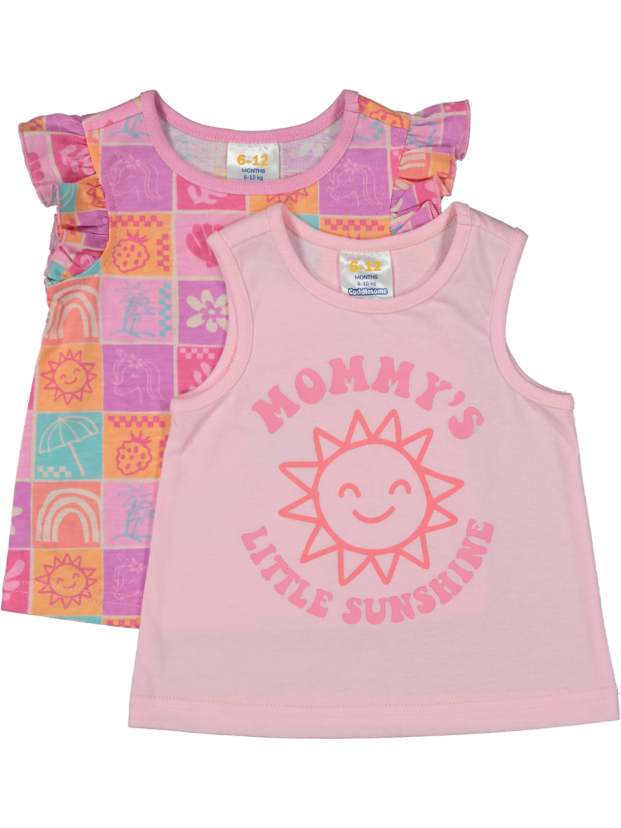 2 Pack Pink Vests