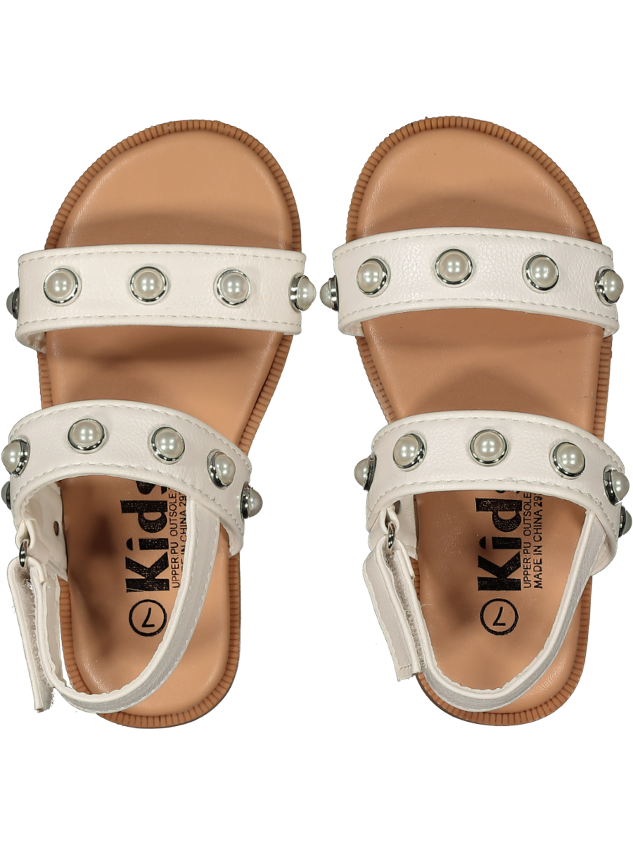 White Pearl Strapped Sandals