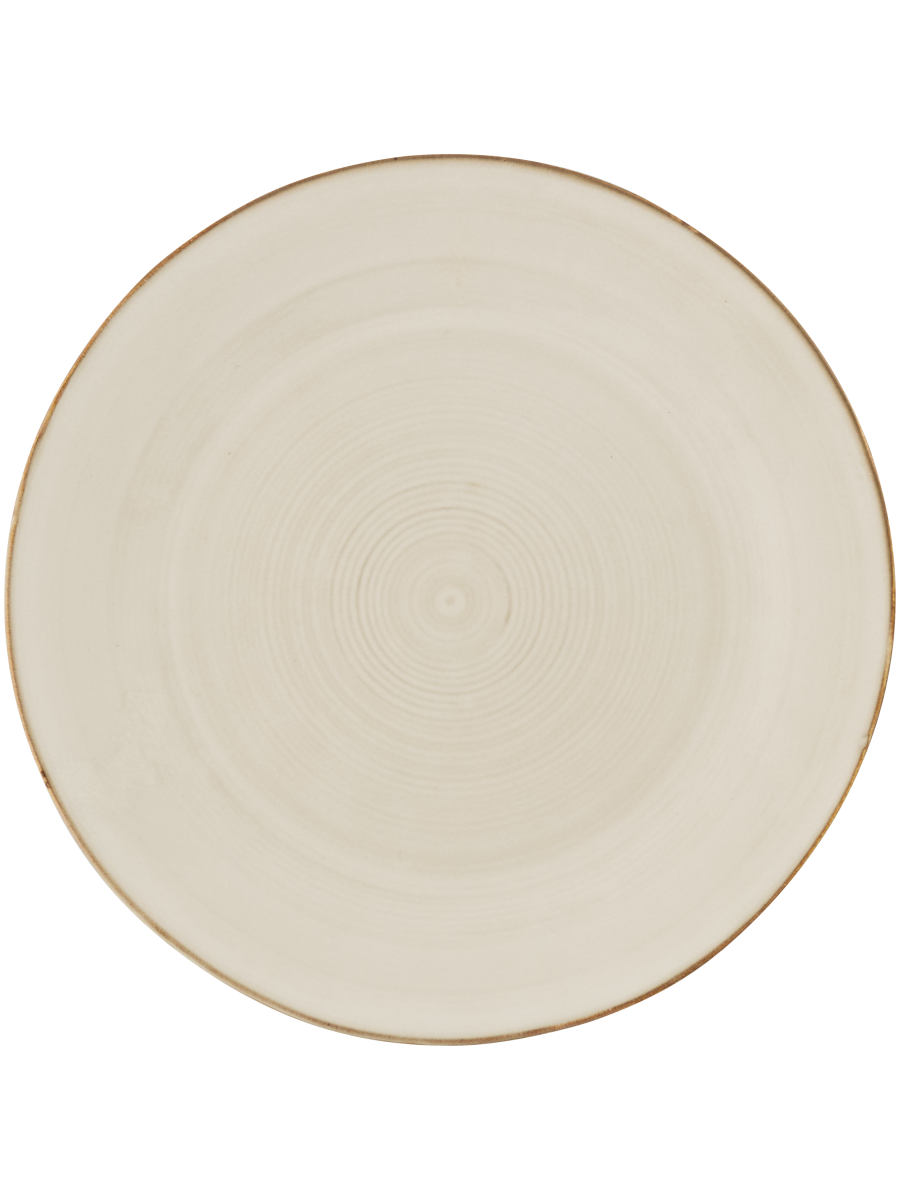 Side Plate With Brown Rim