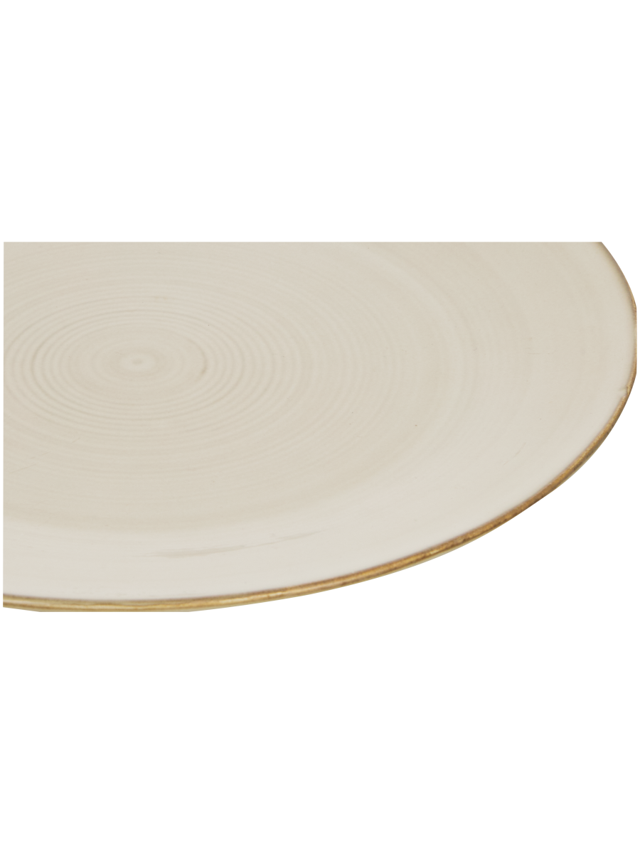Side Plate With Brown Rim