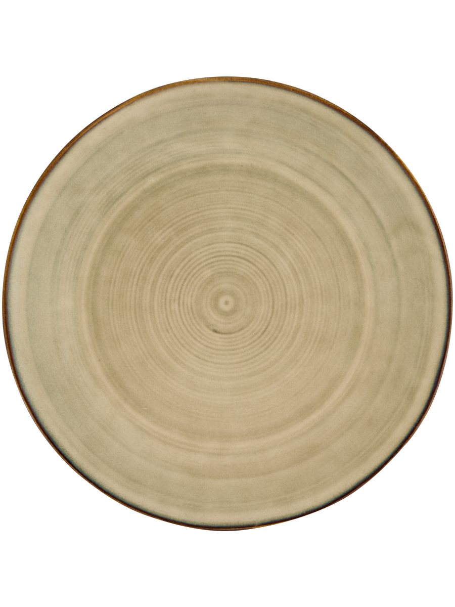 Side Plate With Brown Rim