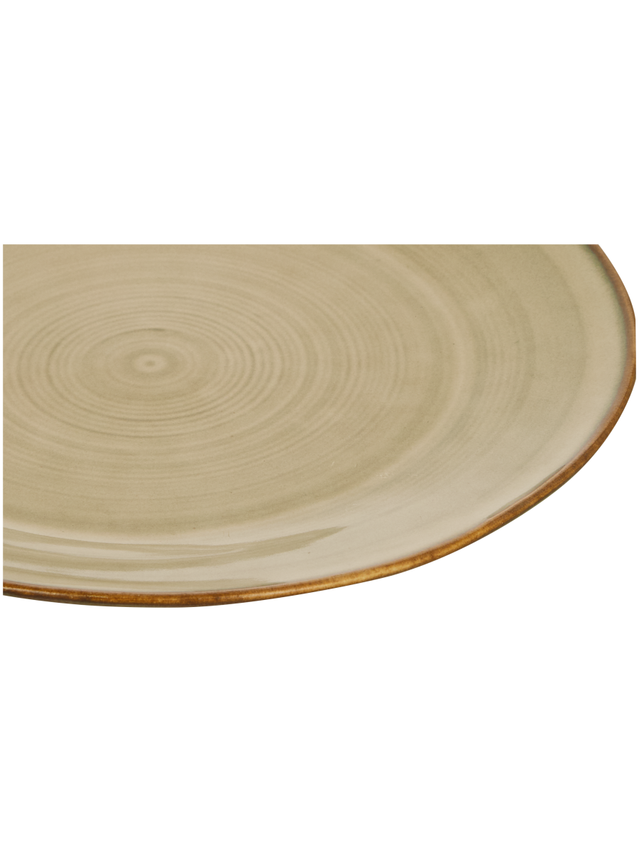 Side Plate With Brown Rim