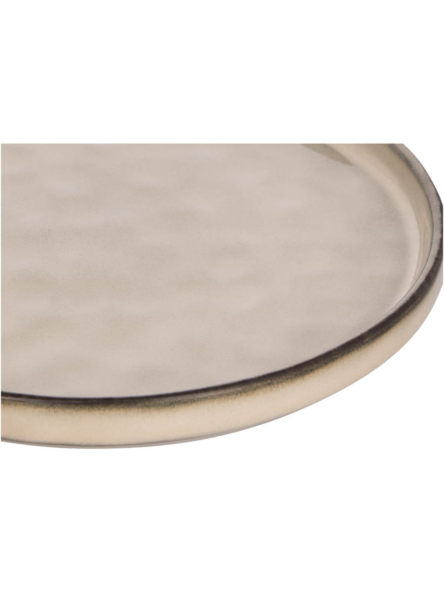 Side Plate With Dark Brown Rim