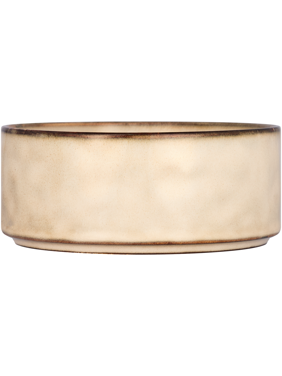 Brown Rimmed Ceramic Bowl