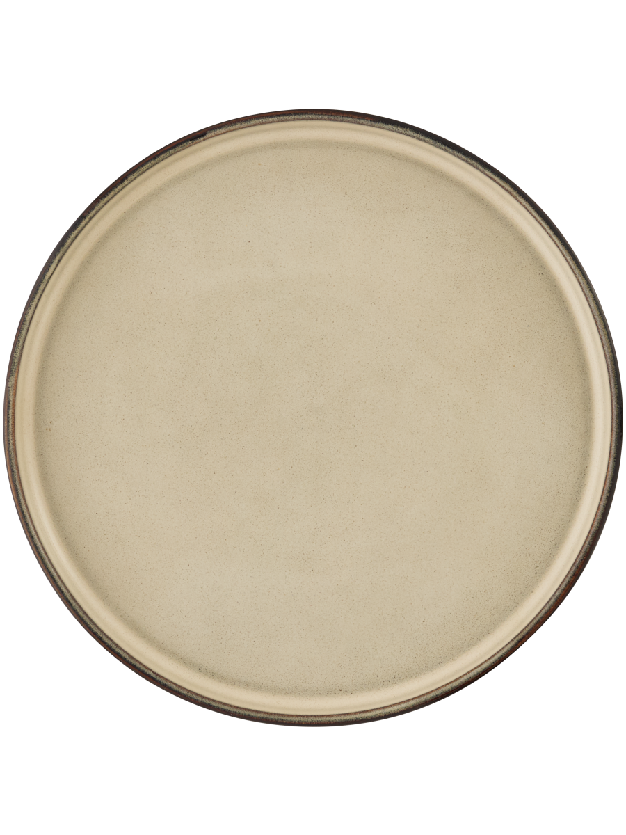 Side Plate With Brown Rim