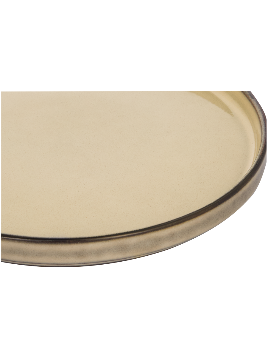 Side Plate With Brown Rim