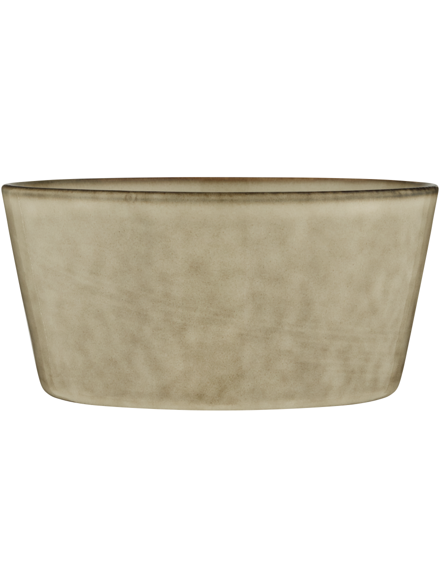 Brown Rimmed Ceramic Bowl