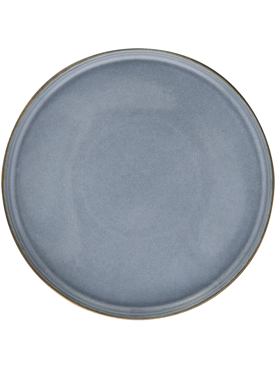 Florentine Ceramic Plate With Brown Rim