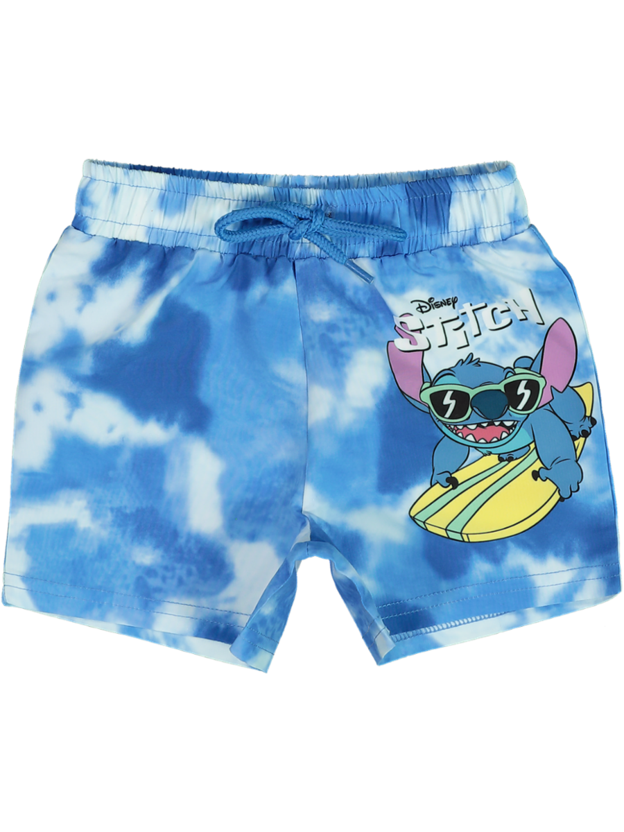 Blue Tie-Dye Stitch Shorts