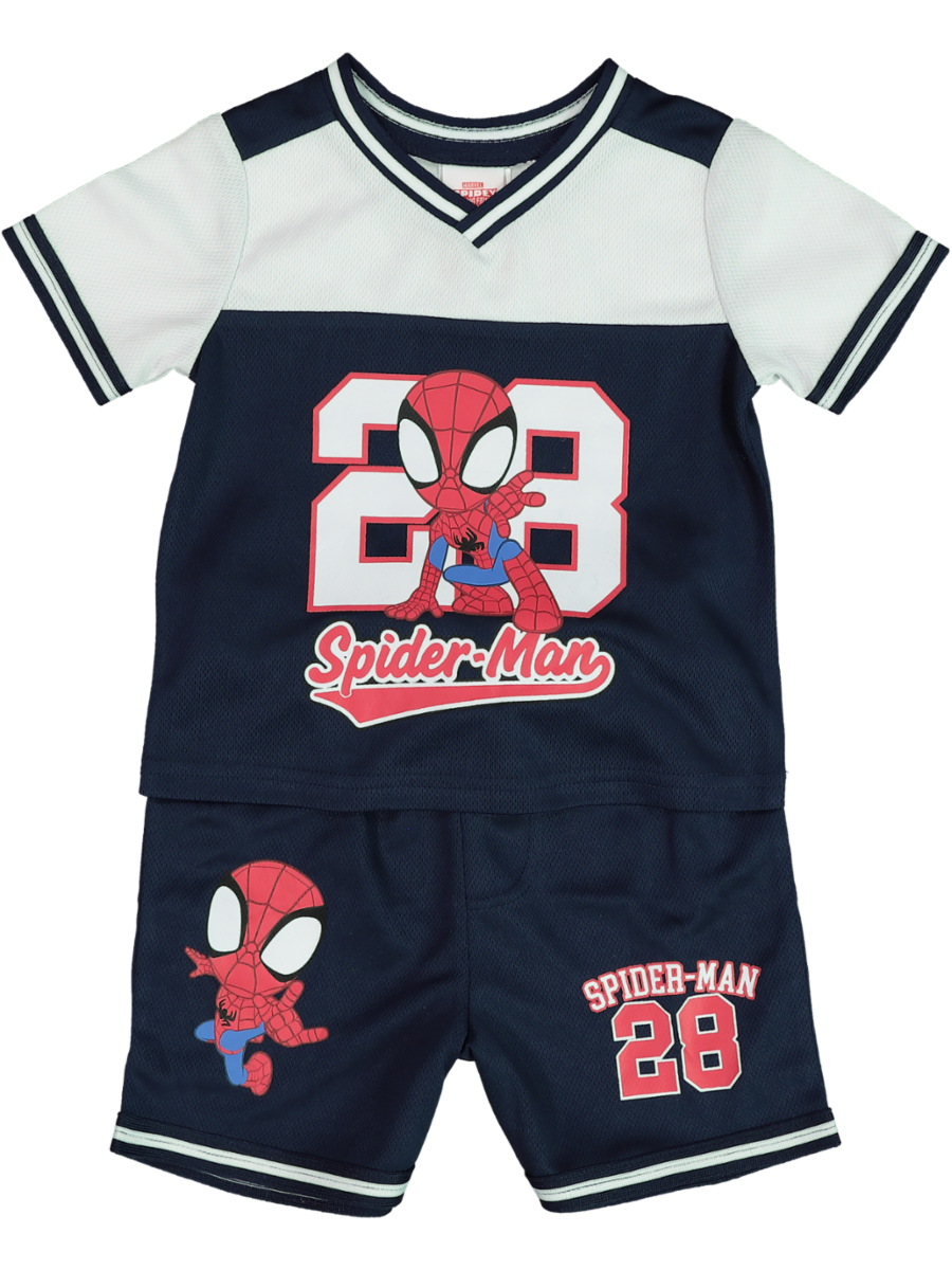 Spiderman White And Navy Set