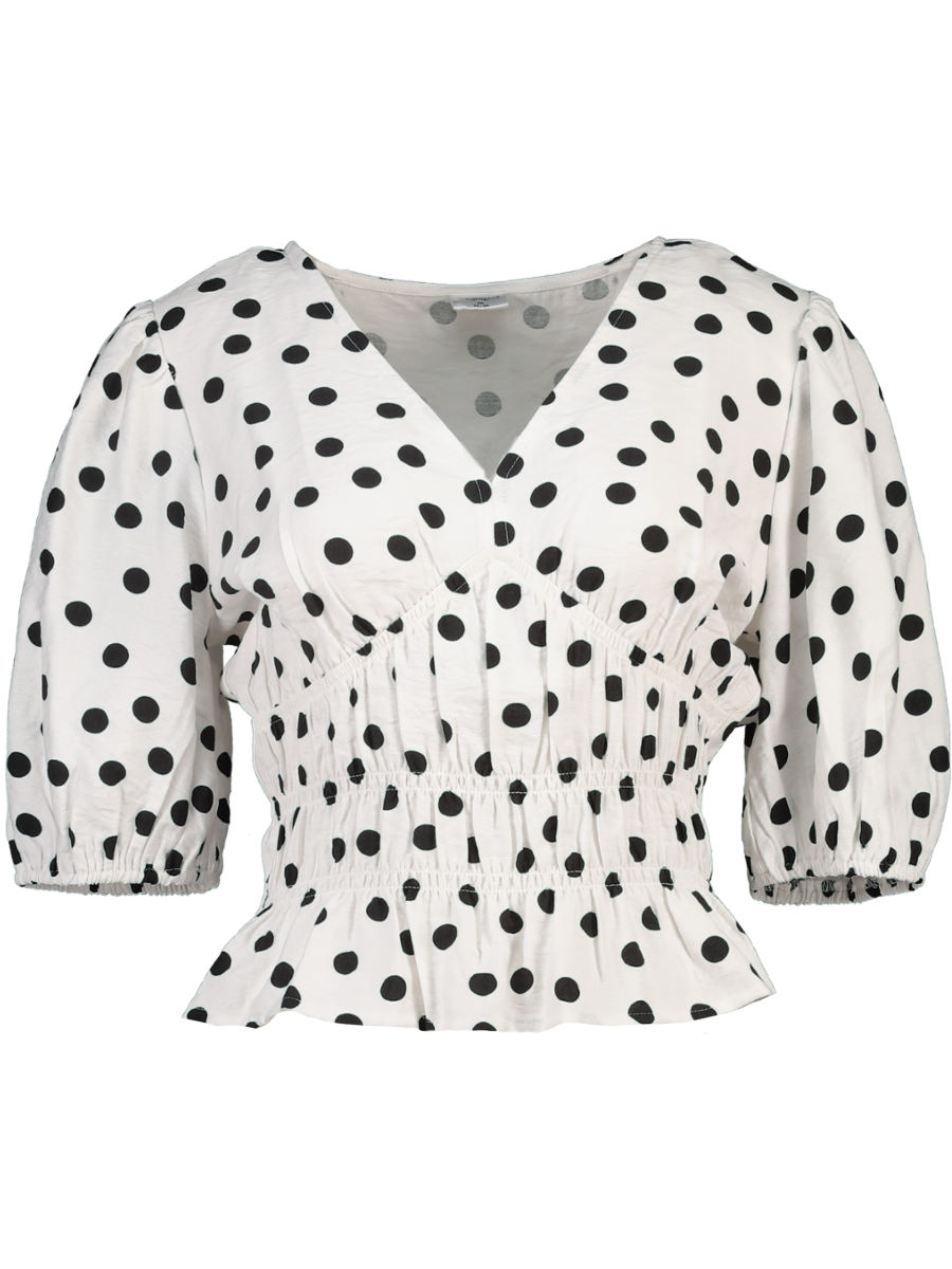 Black Dots Crop Blouse