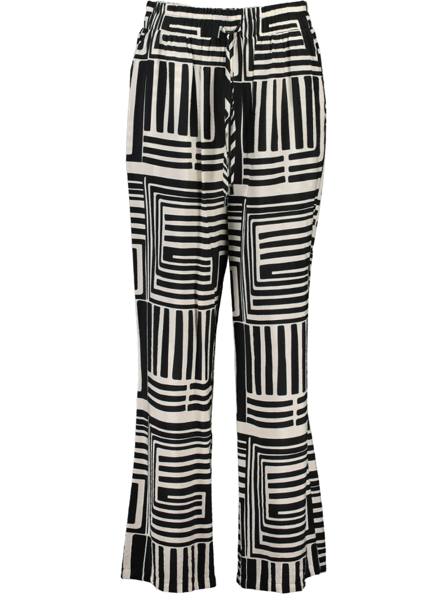 Black And White Wide Leg Pants