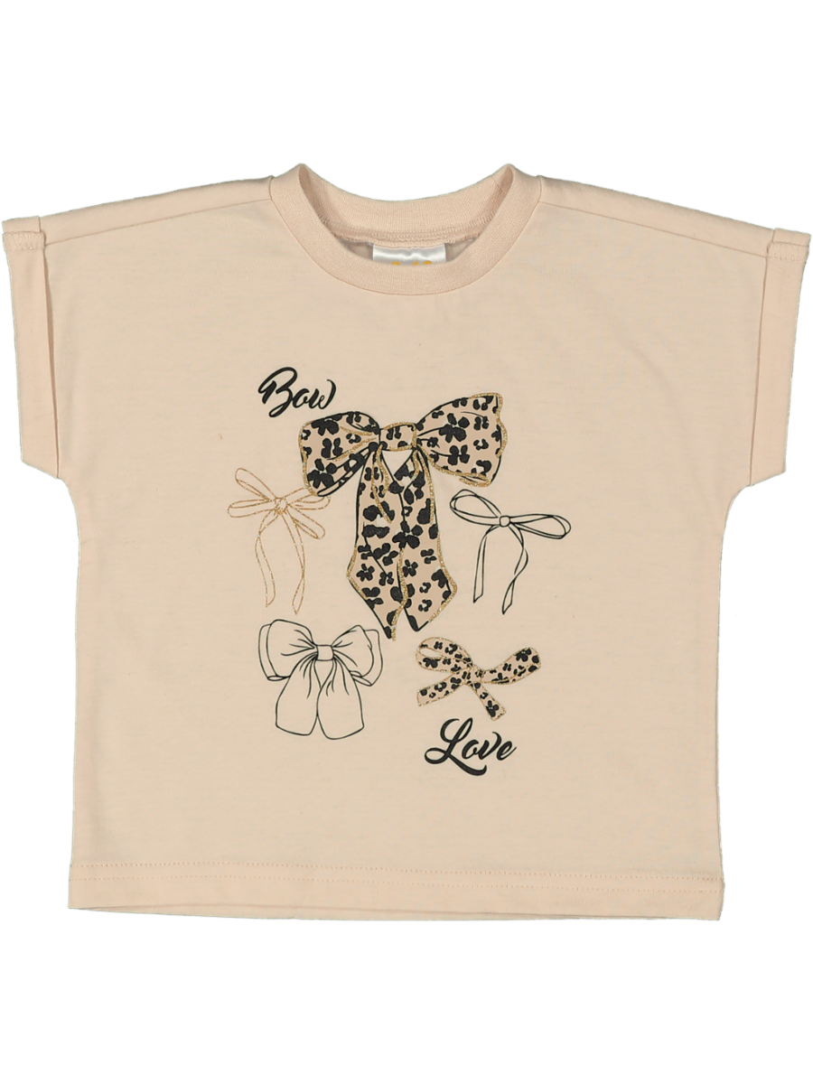 Bow Tie Print Oversized T-Shirt