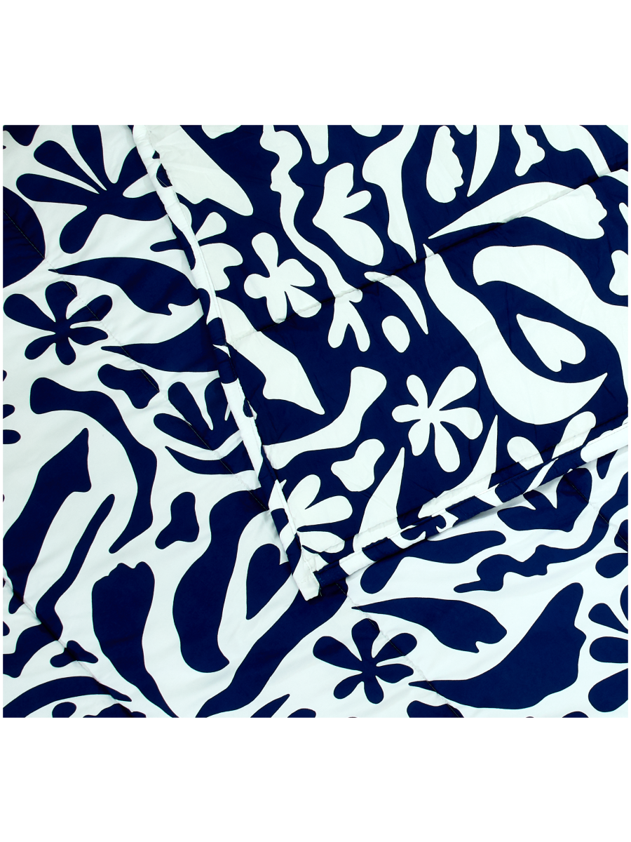 Blue Organic Geo Comforter Set Queen (2)