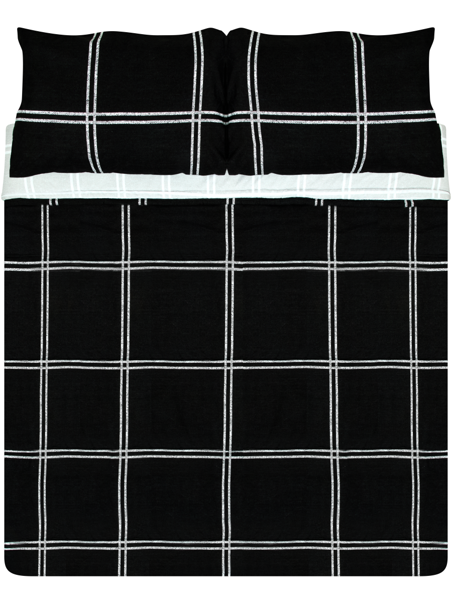 Mono Grid Comforter Set King