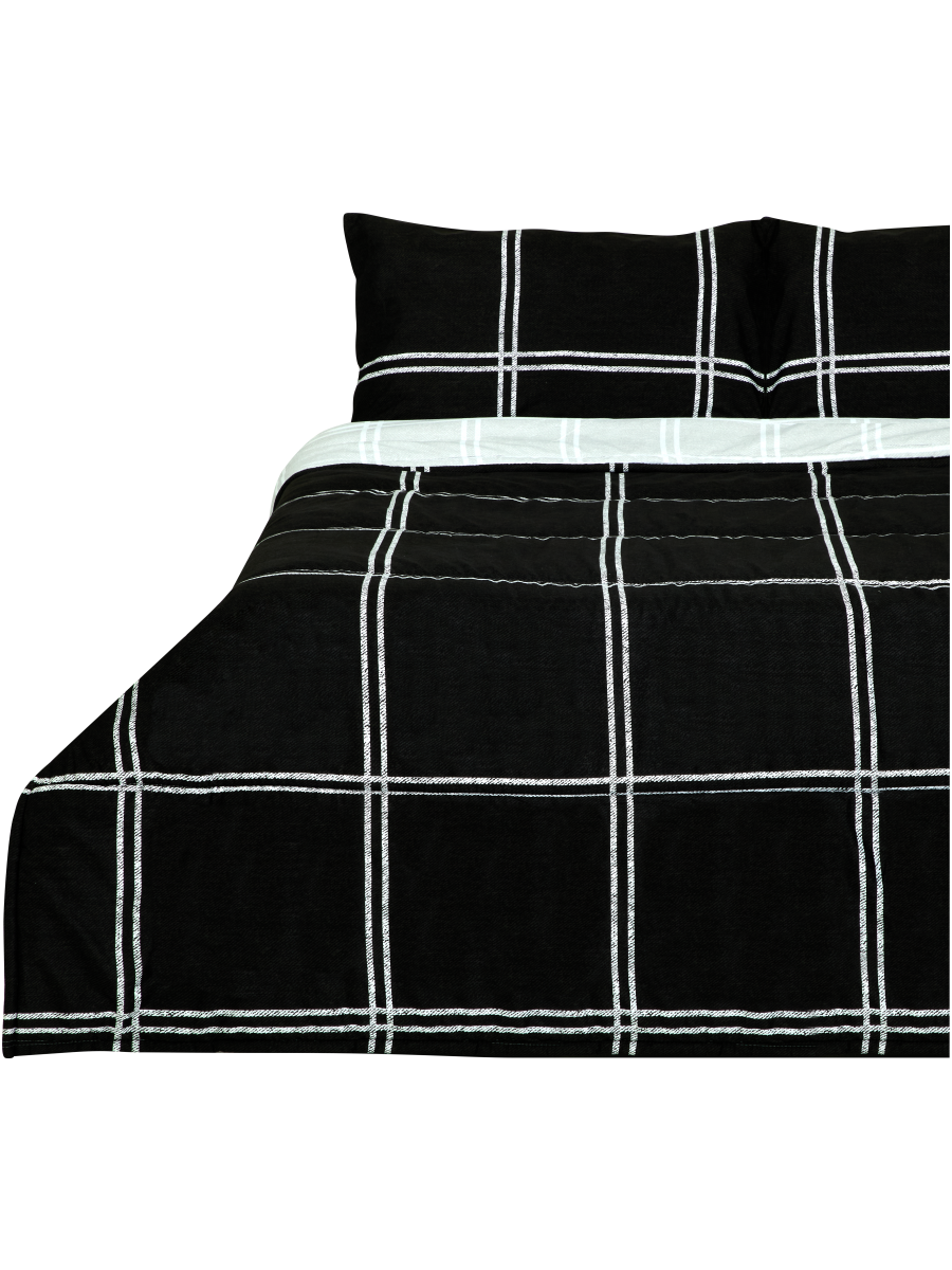 Mono Grid Comforter Set King
