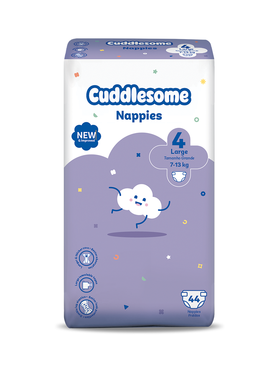 Cuddlesome Value Pack Nappies size 4 small 44s