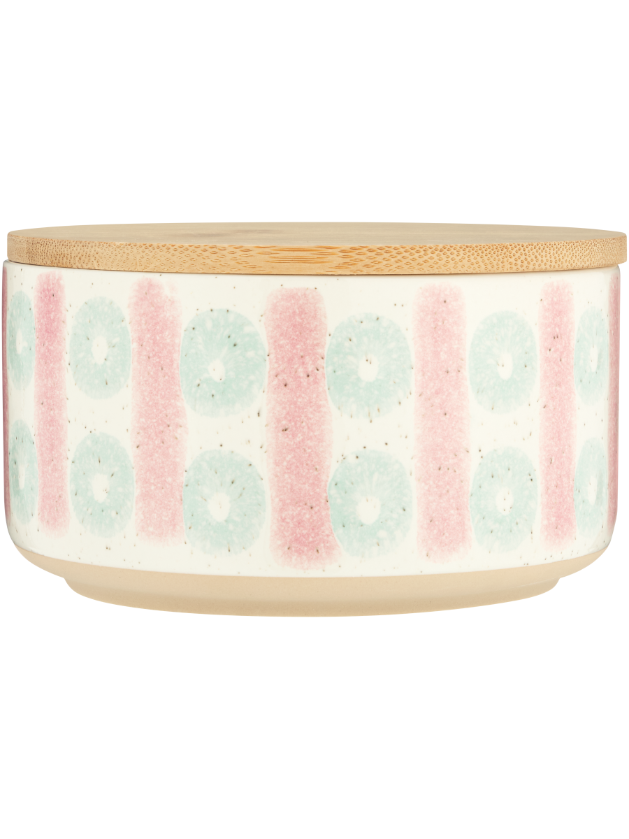 Ceramic Printed Canister 13.8X7.3Cm