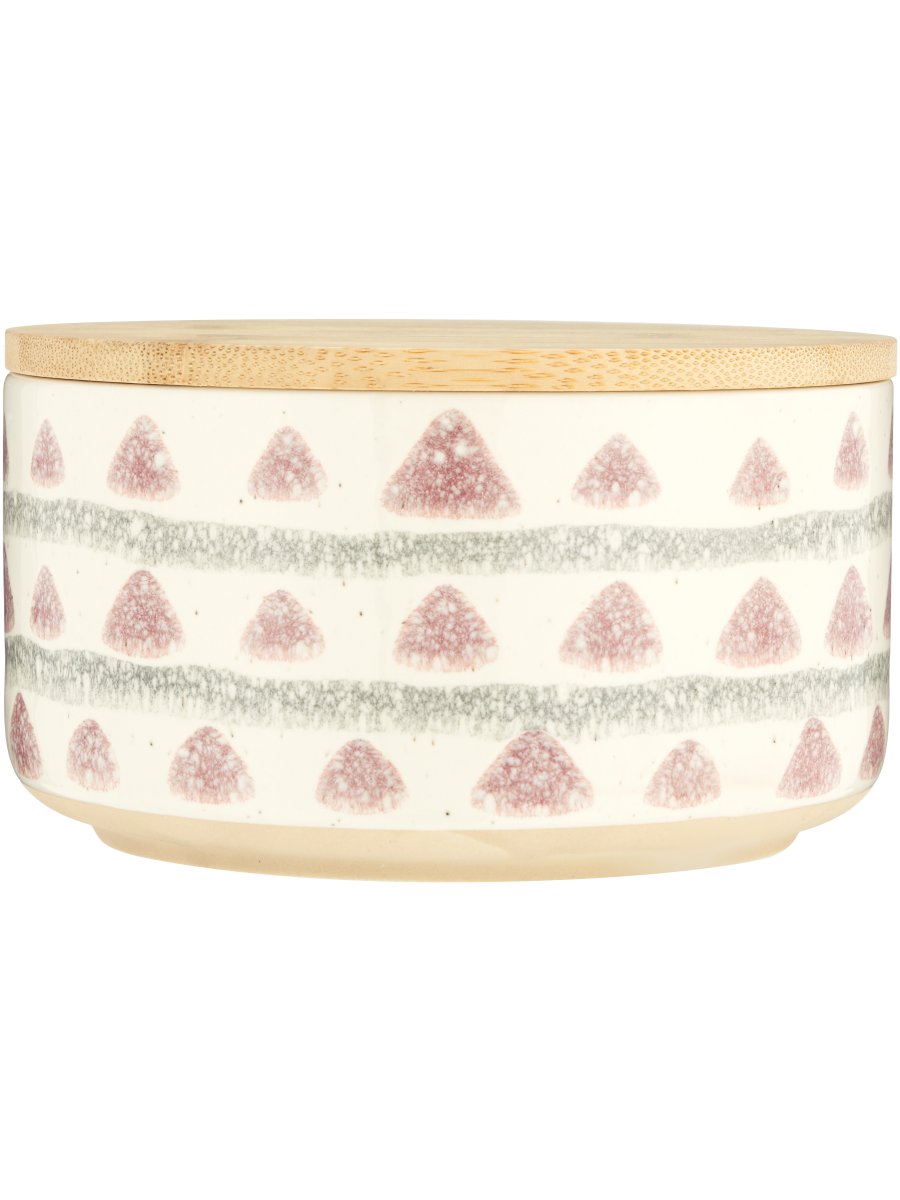 Ceramic Printed Canister 13.8X7.3Cm