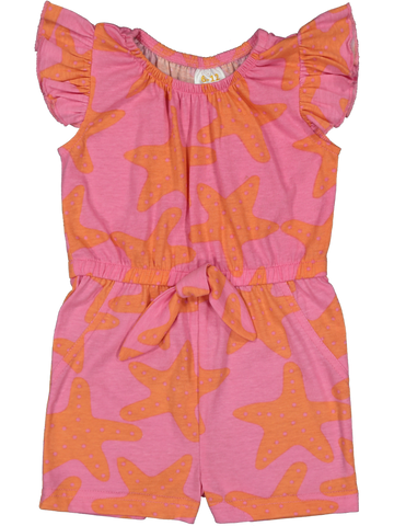 Pink Front Tie Knit Jumpsuit