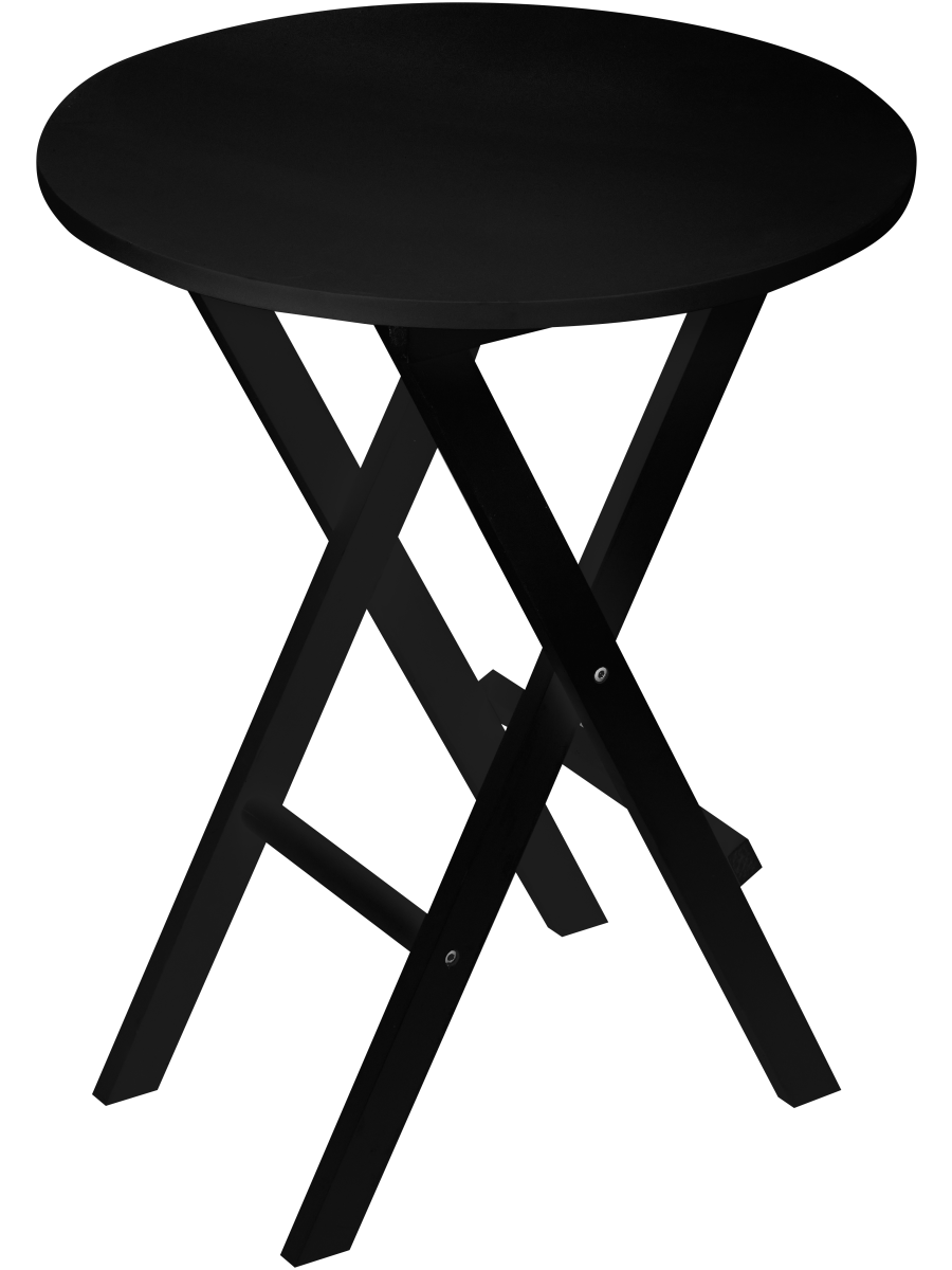 Black Round Flip Table
