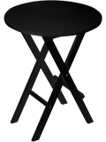 Black Round Flip Table