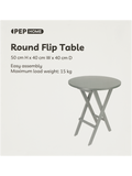 Grey Round Flip Table (1)