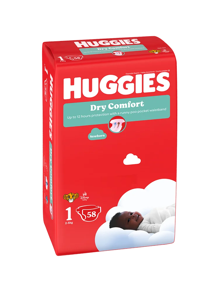 Huggies Dry Comfort Value Pack size 1 58s