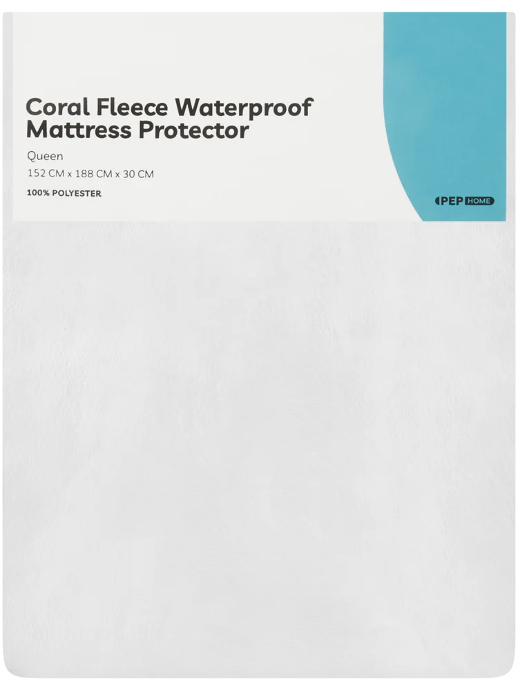 Coral Fleece Waterproof Mattress Protector Queen