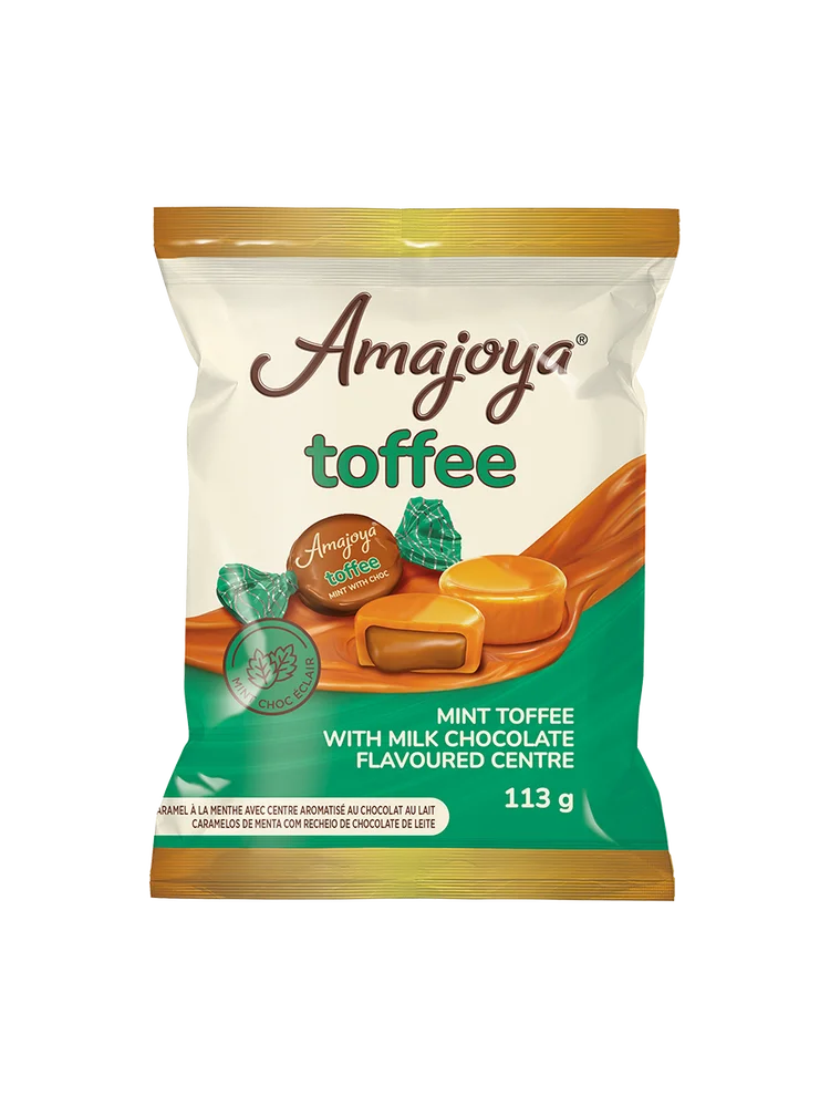 Amajoya Mint Toffee With Milk Choc 113g Sweets