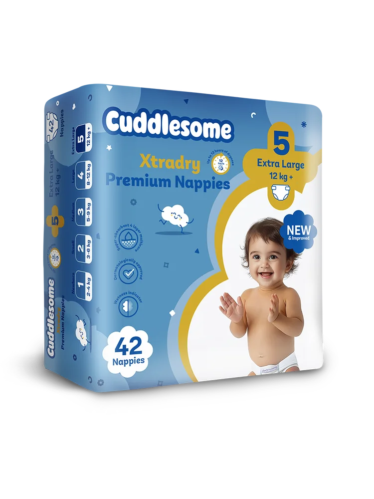 Cuddlesome Xtra Dry Premium size 5 Extra Large Nappies 42s