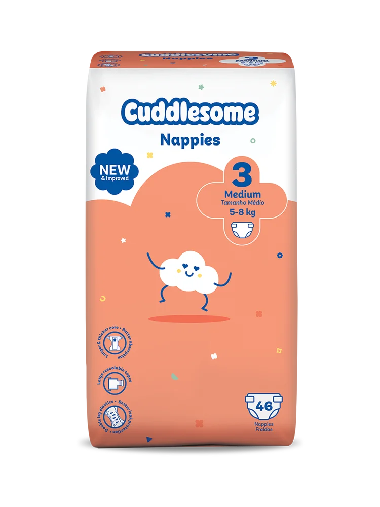 Cuddlesome Value Pack Nappies size 3 small 46s