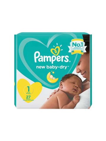 Pampers Newborn Disposable Nappies 27s