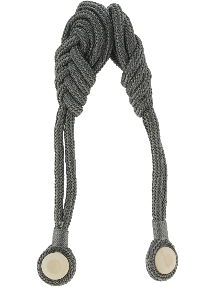 Charcoal Pleated Curtain Tieback