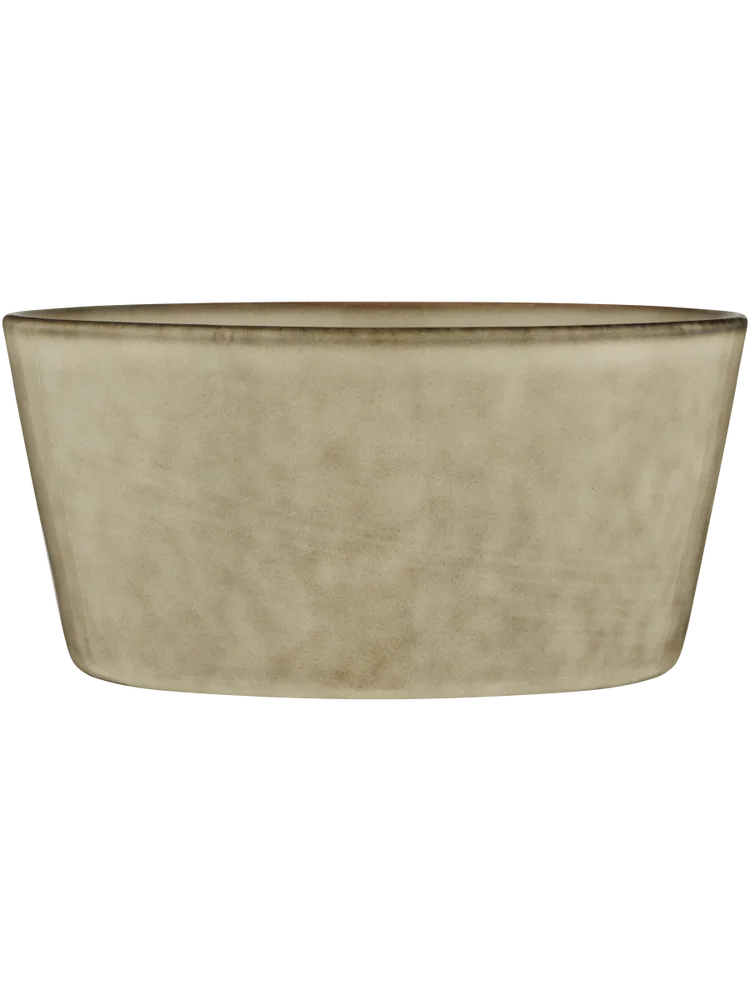 Brown Rimmed Ceramic Bowl 15x6cm