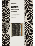 Geo Black Unlined Microfiber Taped Curtain