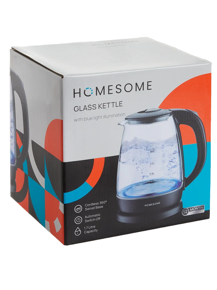 1.7L Glass Kettle with Blue Light Illumination And Auto Shut-off (2)