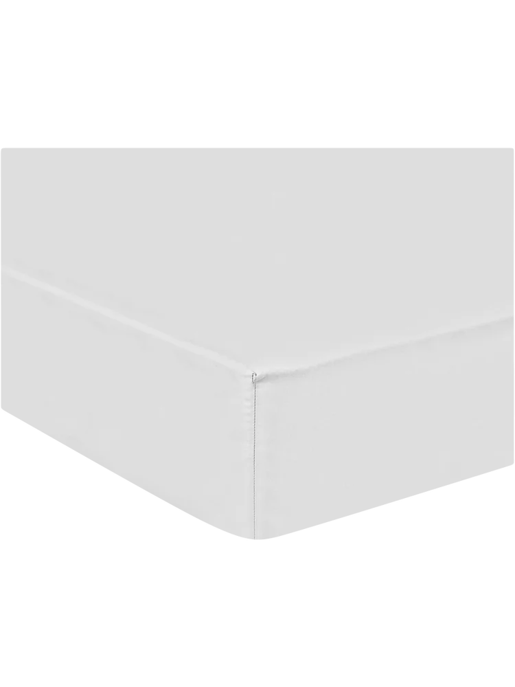 White Cotton Rich Queen Bed Xl Fitted Sheets