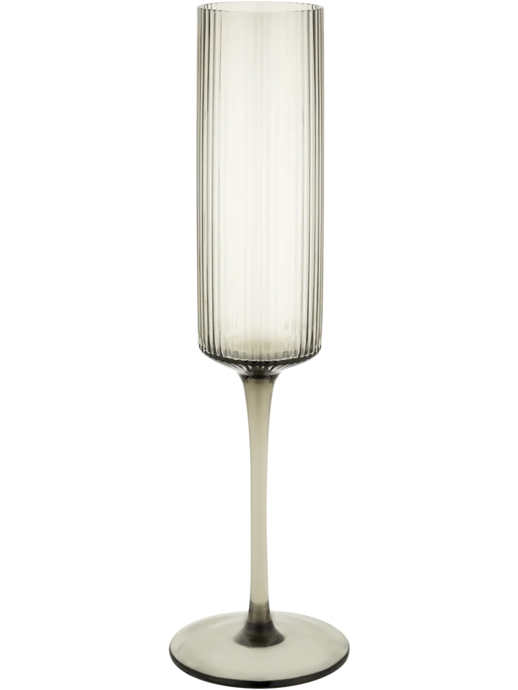 Ribbed Champagne Glass 5x7x25cm