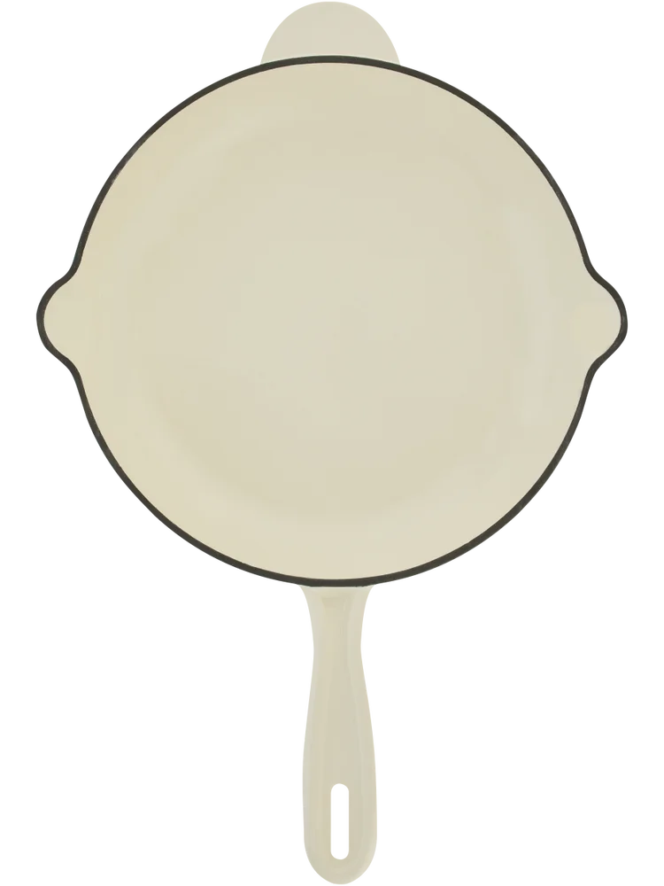 Cream Cast Iron Fry Pan 26x6cm
