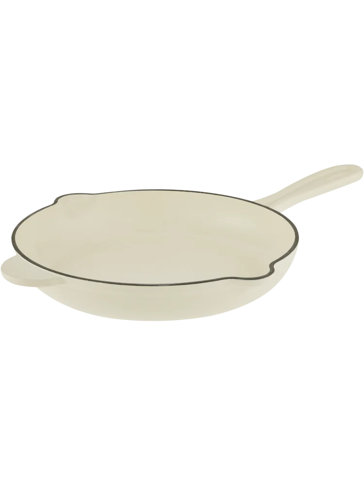 Cream Cast Iron Fry Pan 26x6cm (1)