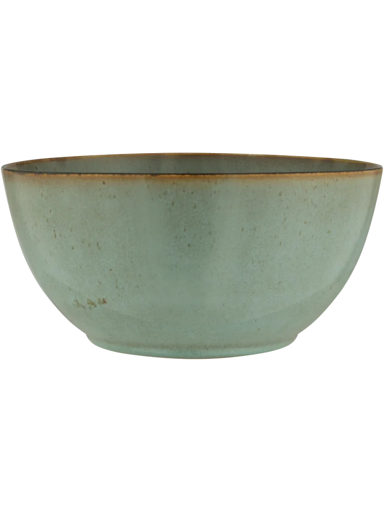 Ceramic Brown Rimmed Bowl 23cm